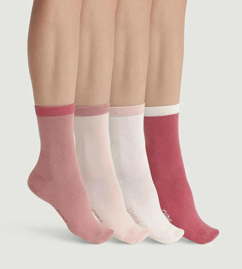 4 Paar Socken für Frauen Rosa EcoDim Mode