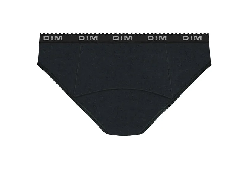 Menstruationsslip aus Bio-Baumwolle Schwarz Mittlere bis starke Blutung Dim Protect