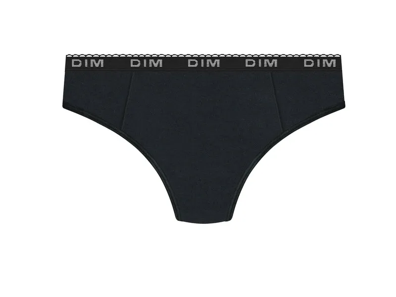 Menstruationsslip aus Bio-Baumwolle Schwarz Mittlere bis starke Blutung Dim Protect