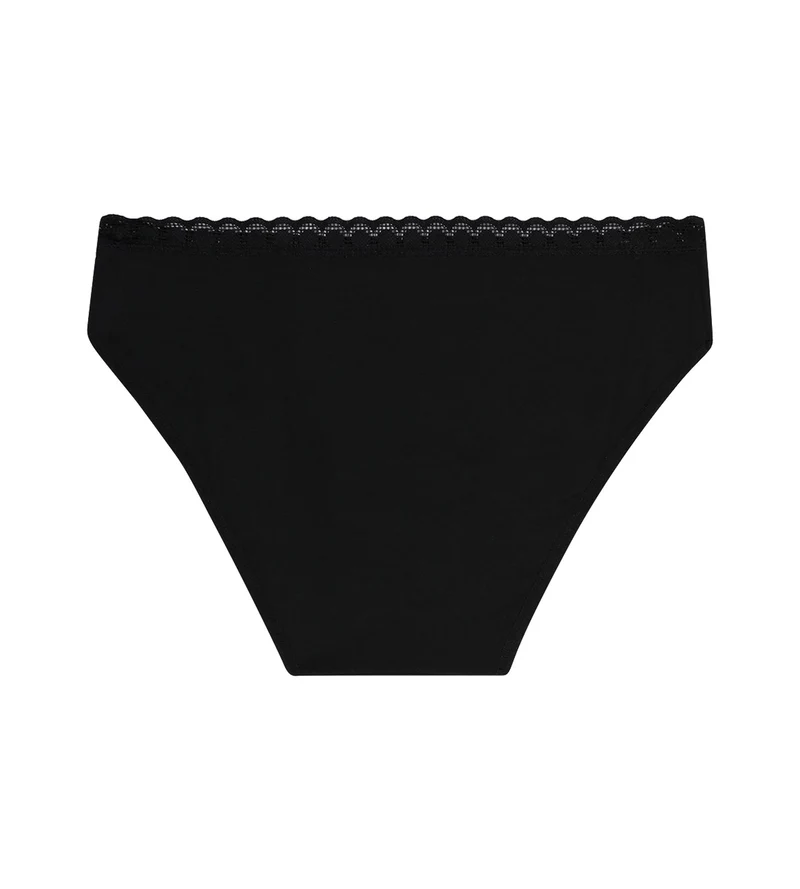 Mädchenhöschen aus Mikrofaser und Spitze Schwarz Daily