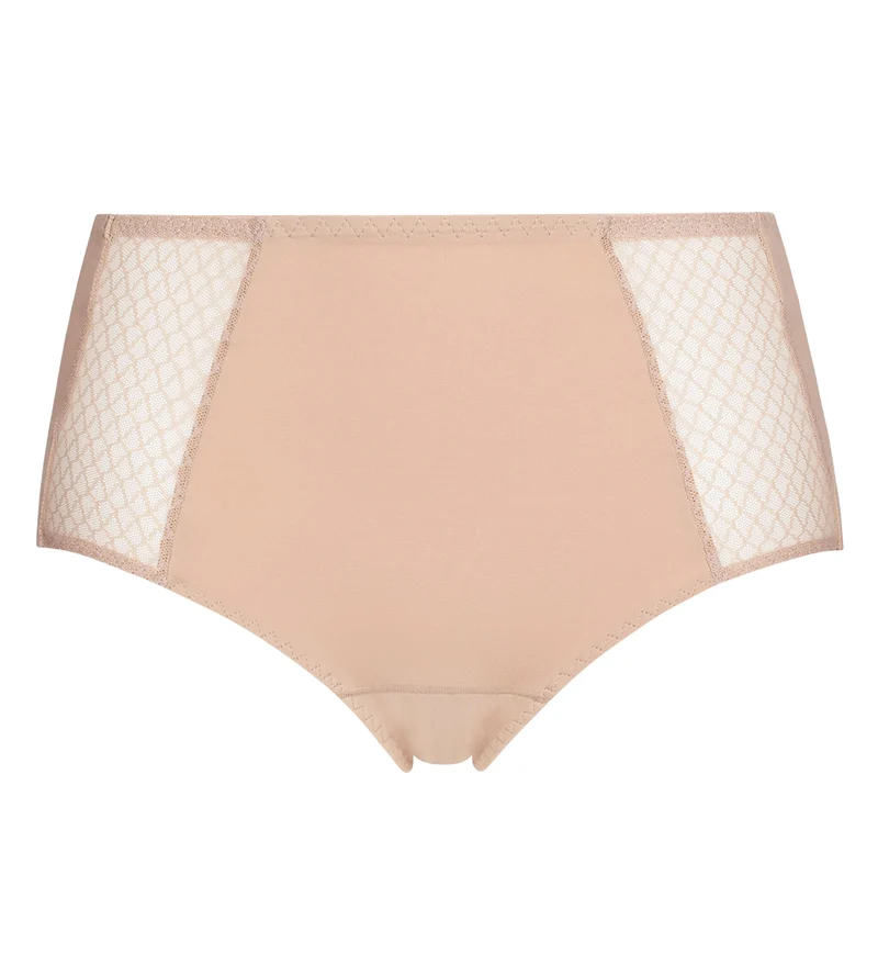 Hoch geschnittener Slip mit flachem Bauch Nude Dim Silhouette Essentiel