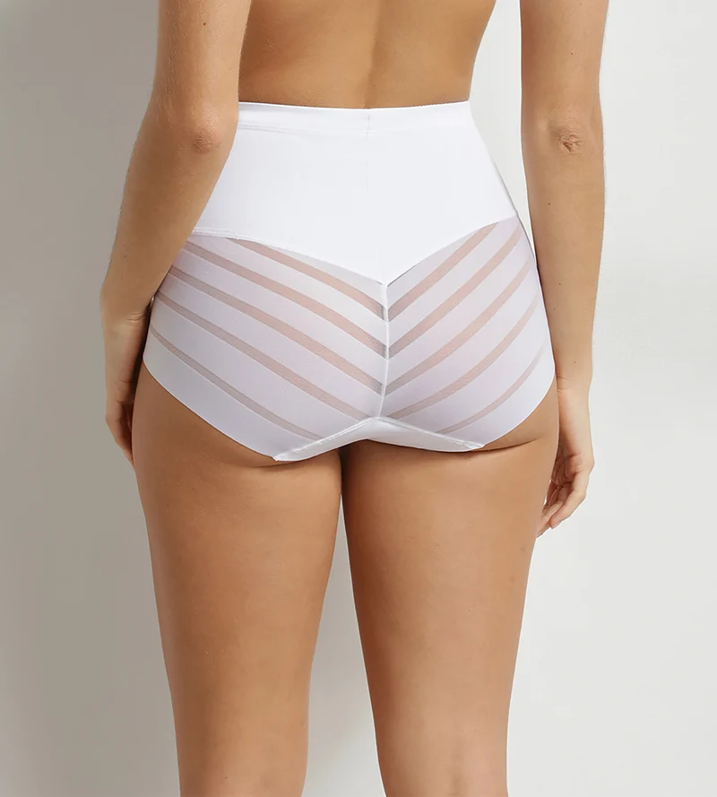 Hoher Slip mit flachem Bauch, weiß, Damen, Dim Silhouette Élégance
