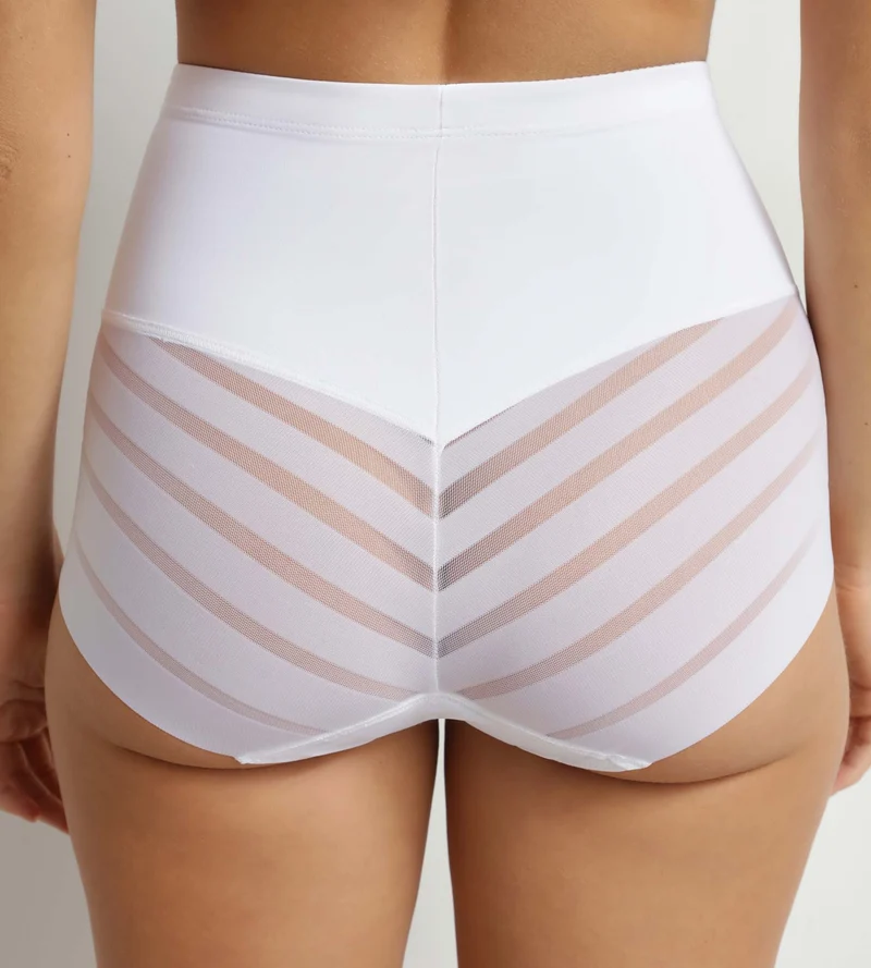 Hoher Slip mit flachem Bauch, weiß, Damen, Dim Silhouette Élégance