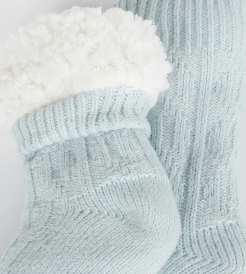 Warme Socke für Frauen Himmelblau Cocoon Fleece