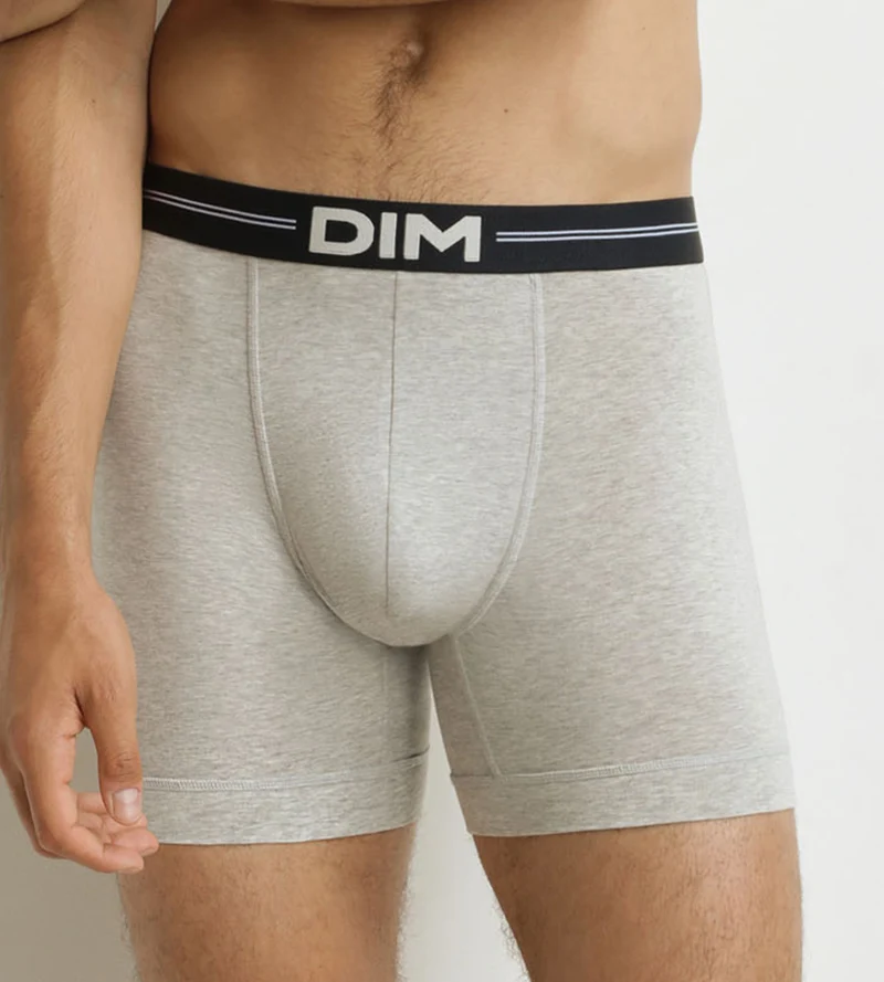 Lange Boxershorts für Männer Grau meliert Dim Icons