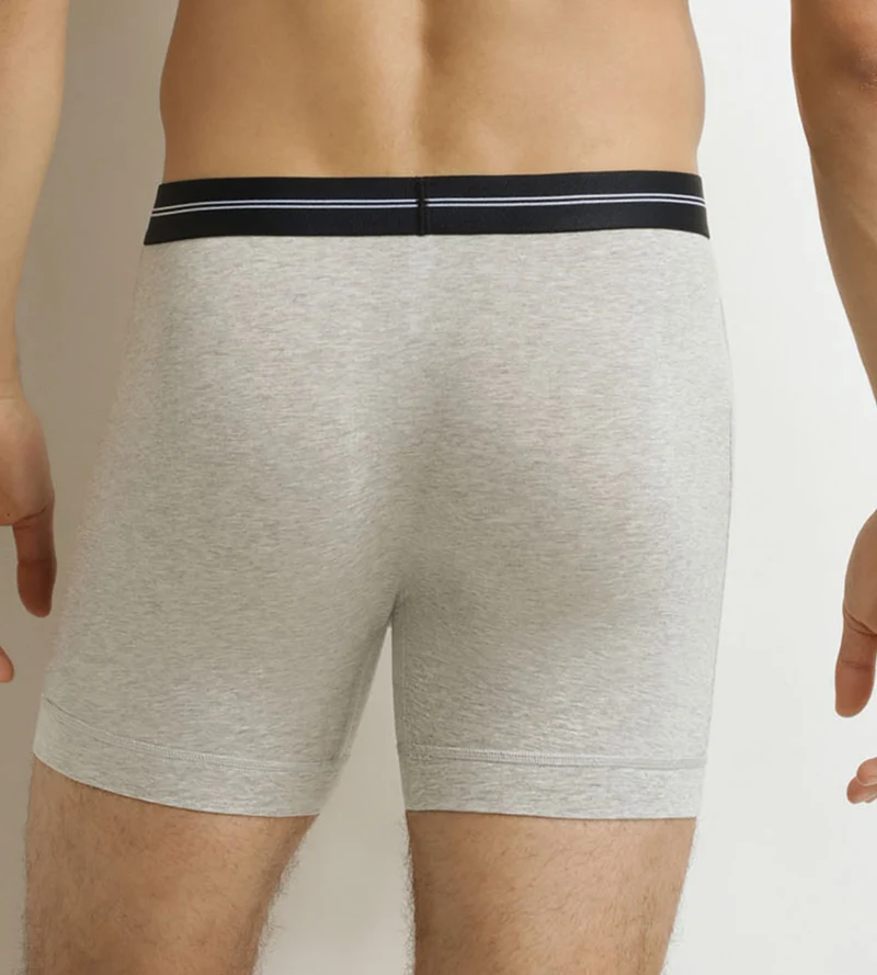 Lange Boxershorts für Männer Grau meliert Dim Icons