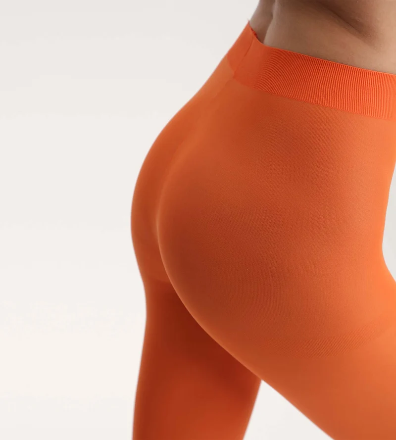 Orange opake 50D Strumpfhose Dim x Ines de la Fressange