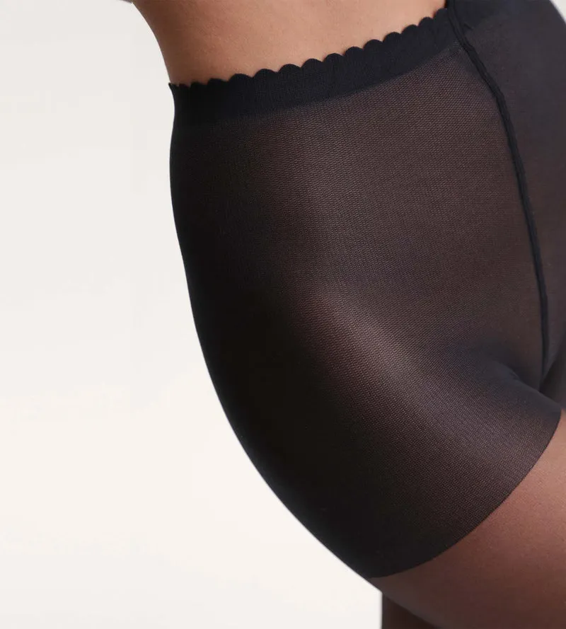 Transparente Strumpfhose schwarz mit Nude-Effekt 17D Body Touch