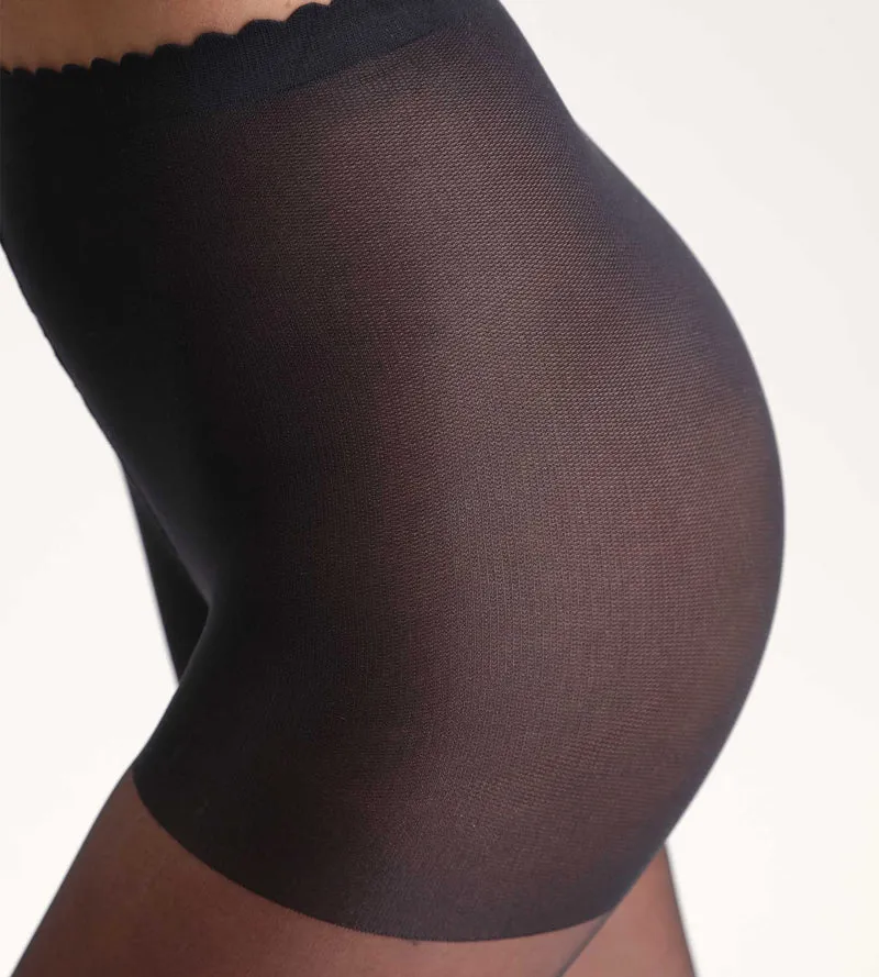 Transparente Strumpfhose schwarz mit Nude-Effekt 17D Body Touch