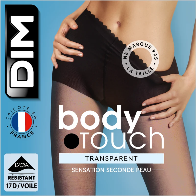 Transparente Strumpfhose schwarz mit Nude-Effekt 17D Body Touch