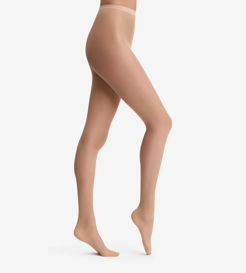 Diam's Silhouette Fuselée halbtransparente hautfarbene Strumpfhose