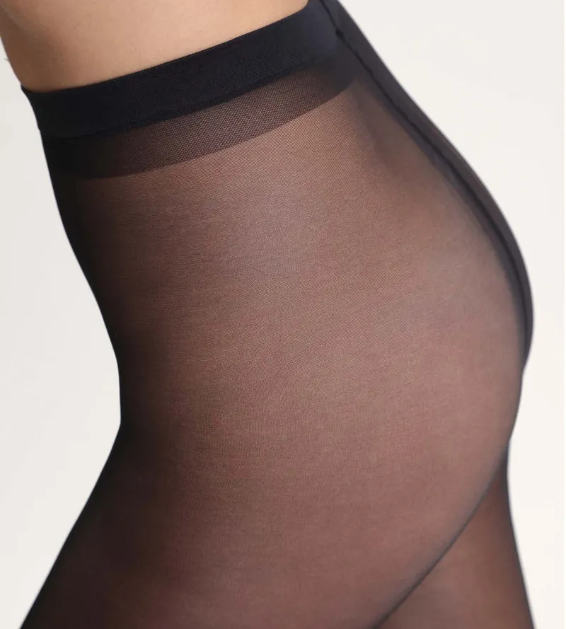 Diam's Silhouette Fuselée halbtransparente schwarze Strumpfhose
