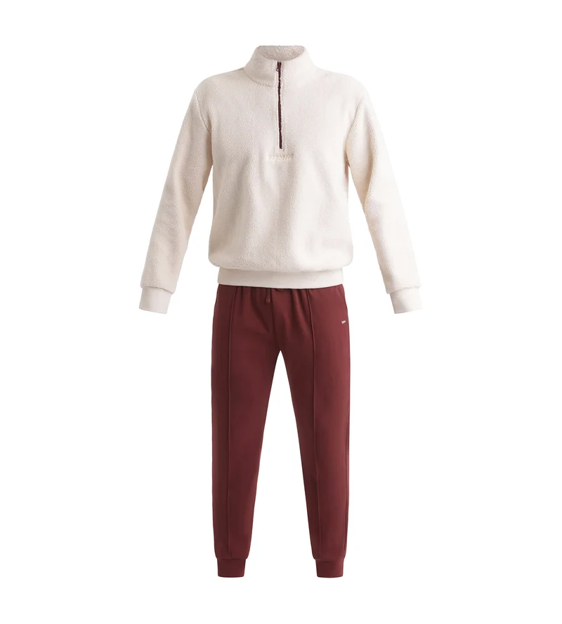 Pyjama-Hosen-Set für Männer Bordeaux Dim