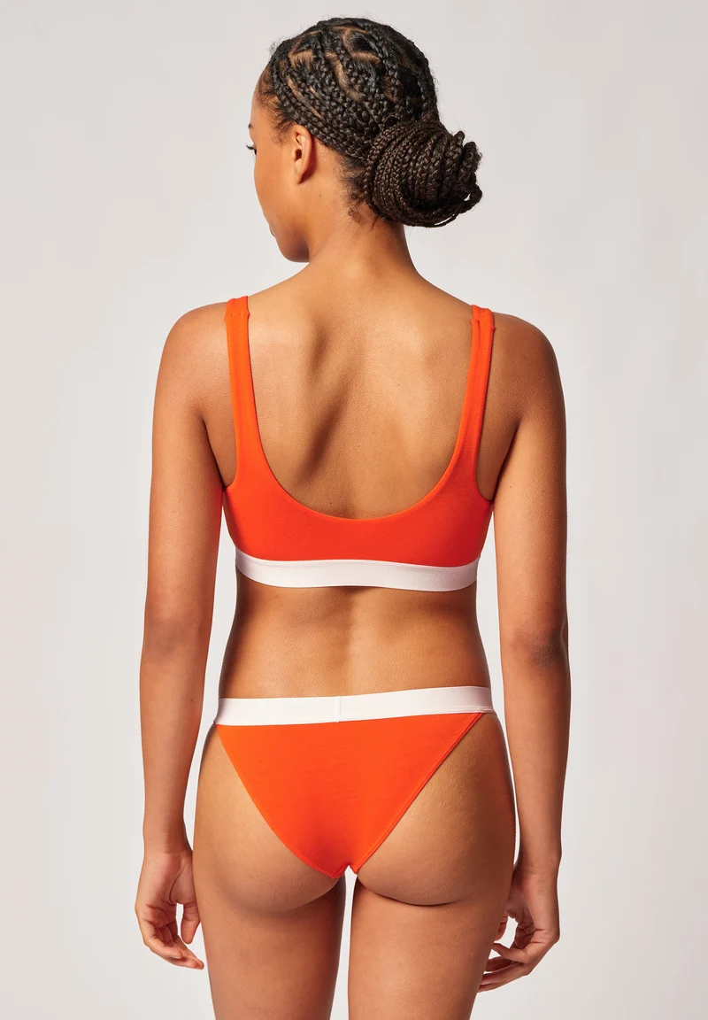 Modal Retro Crop top remov. pads | red orange 083320-08S796