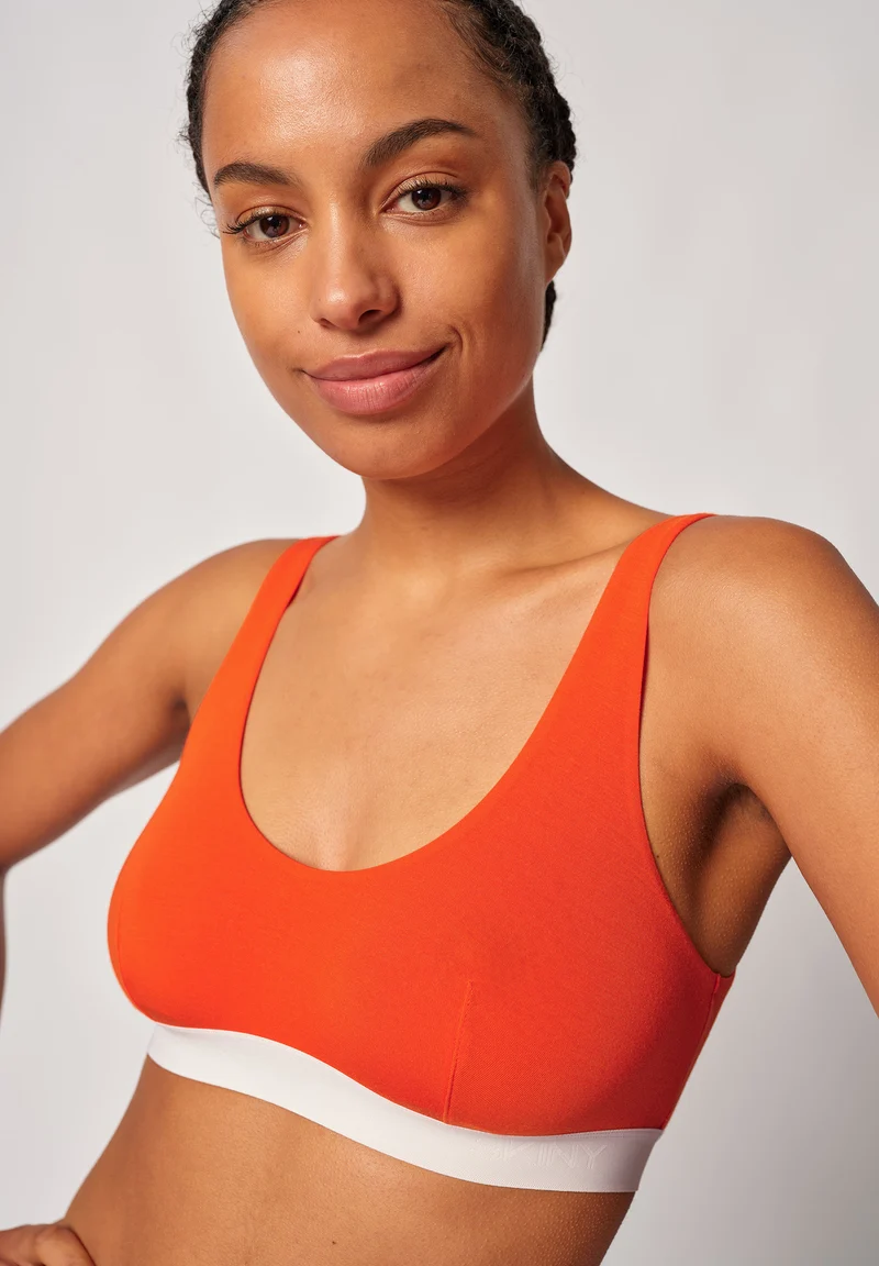 Modal Retro Crop top remov. pads | red orange 083320-08S796