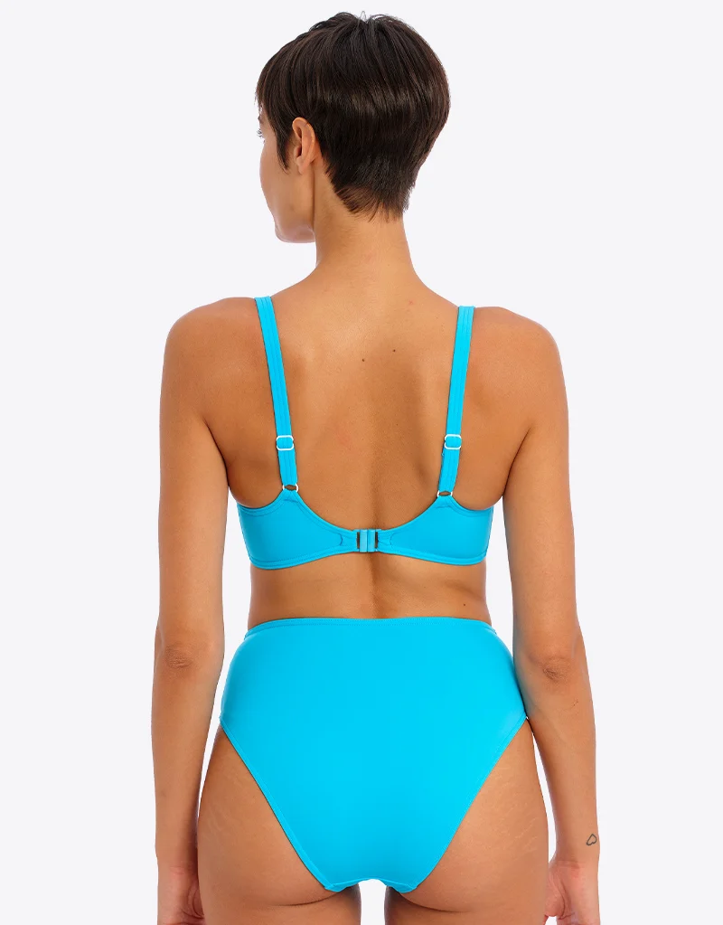 Freya Jewel Cove High Waist Bikini Brief Plain Turquoise