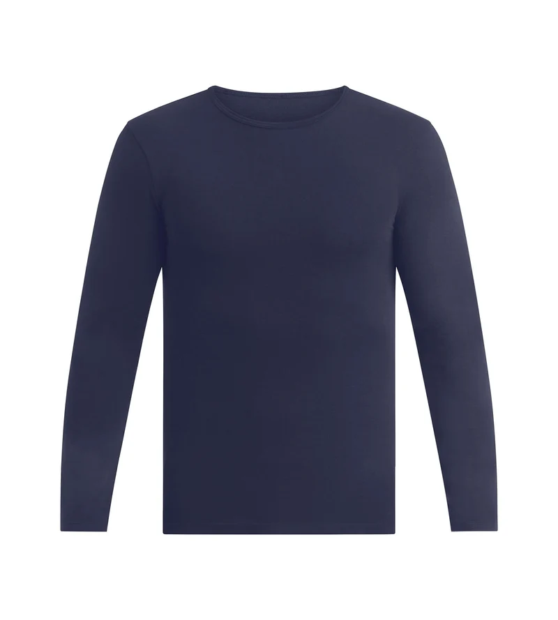 Herren-Langarmshirt Blau Dim Thermal