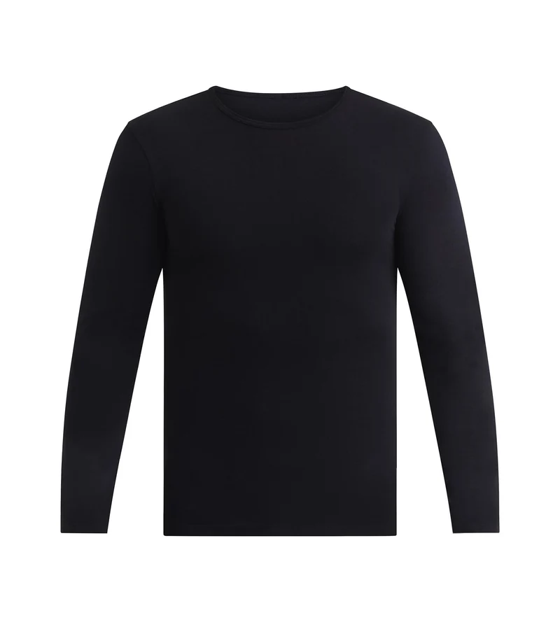 Herren-T-Shirt mit langen Ärmeln Schwarz Dim Thermal