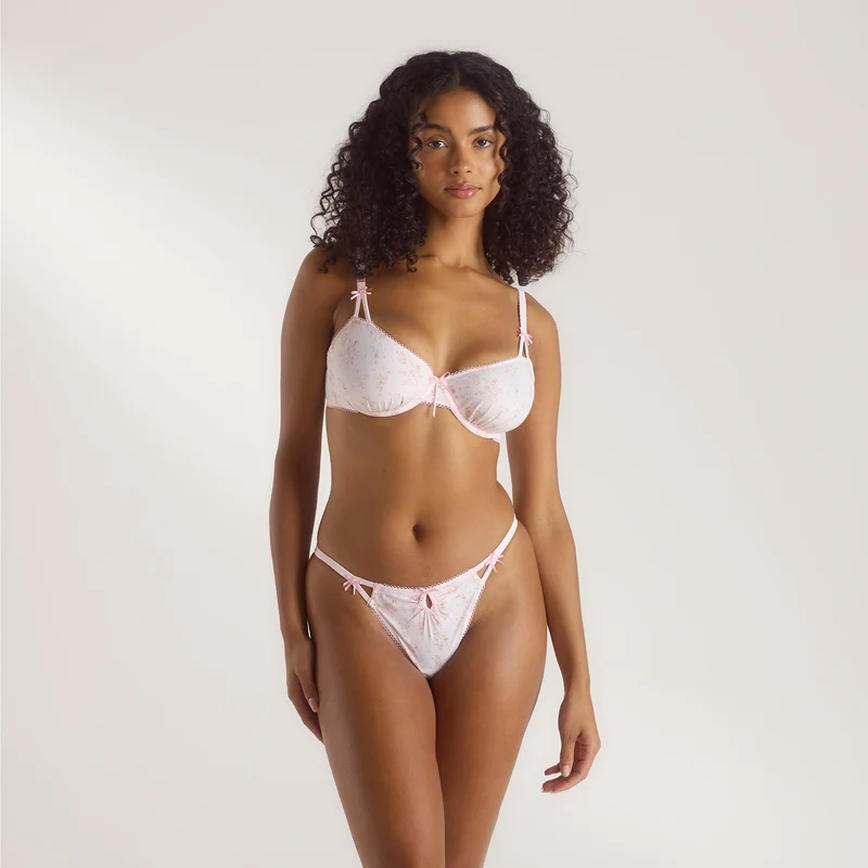 Serene Balcony Bra - Pink Floral