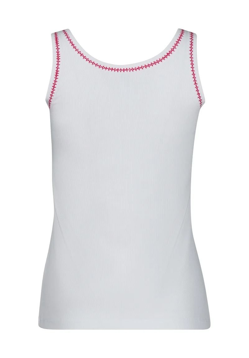 Rib Tops Tank top | whitered 087526-08A393