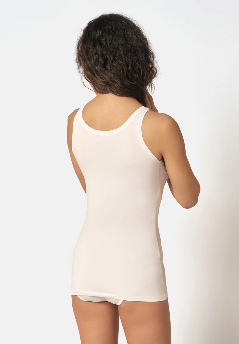 SKINY ADVANTAGE Cotton Stretch Tank top | white 080480-080500