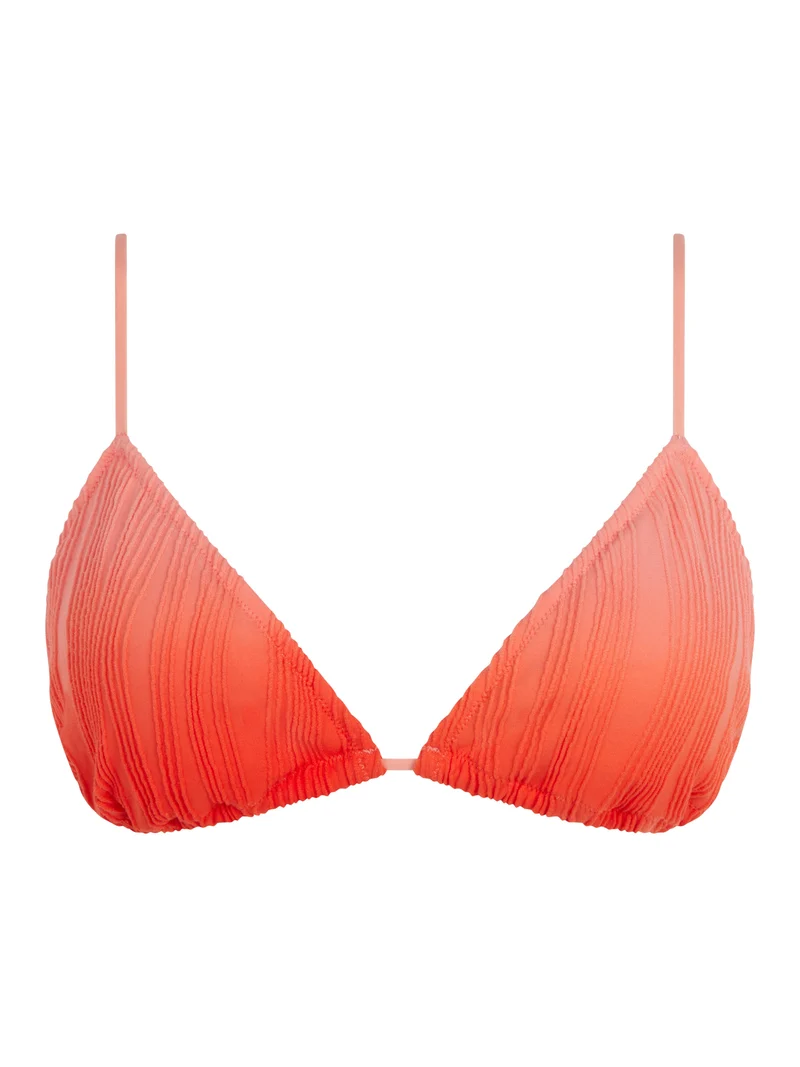 Chantelle Bademode – Schwimmen, Einheitsgröße, kabelloser Triangel-T-Shirt-BH, orangefarbenes Batikmuster