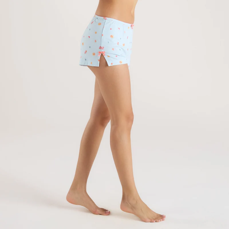 Modal Pyjama Shorts - Blue Fruits