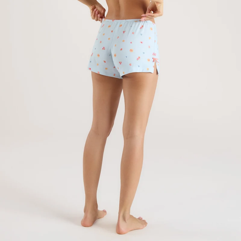 Modal Pyjama Shorts - Blue Fruits
