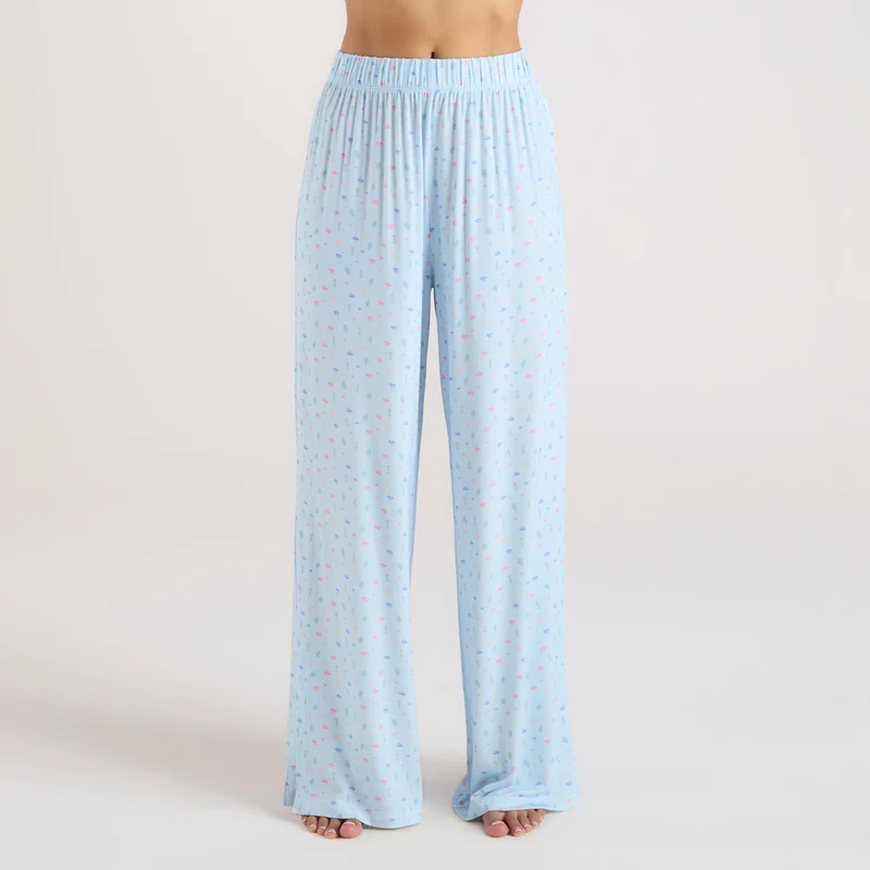 Modal Pyjama Bottoms - Blue Floral