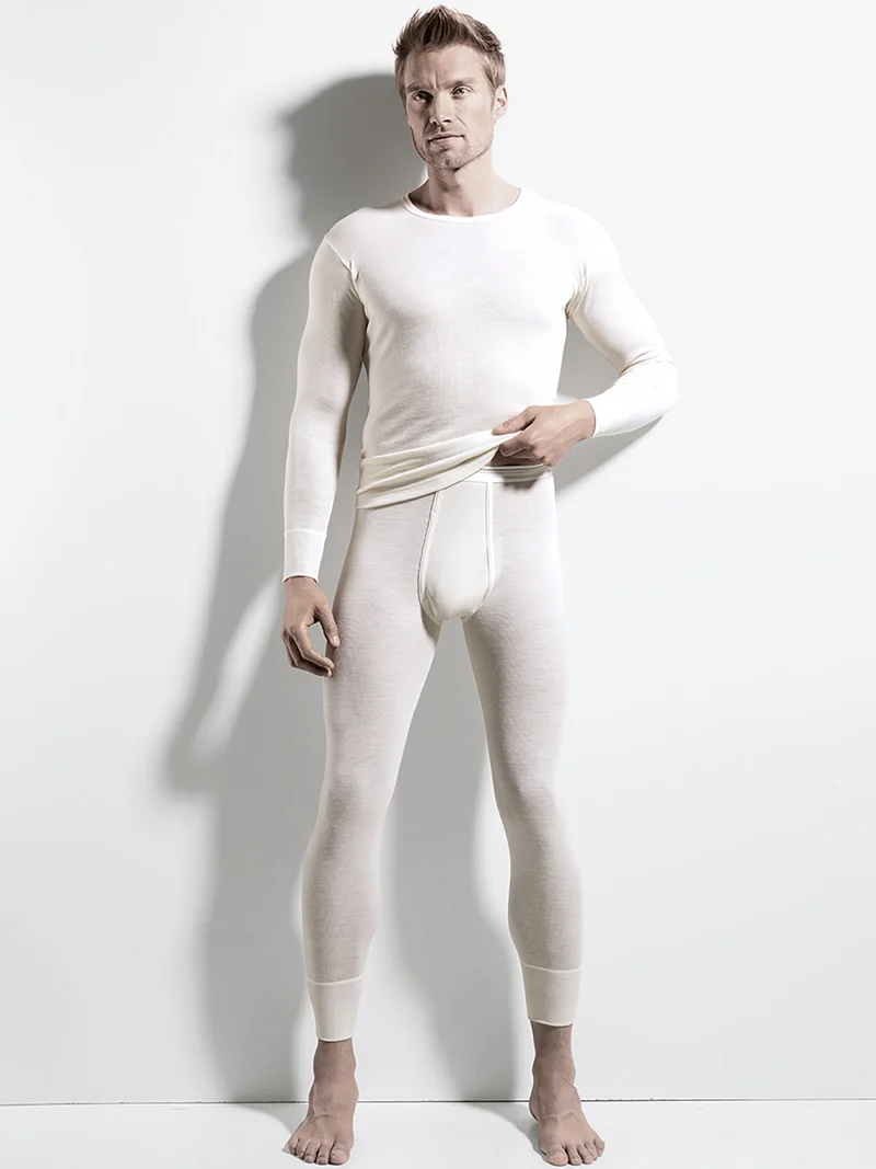 Shirt langarm, O-Neck, VIRGIN WOOL