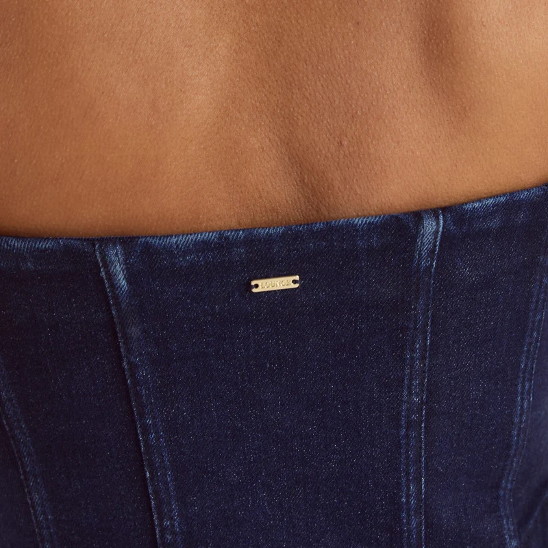 Denim Corset Top - Indigo
