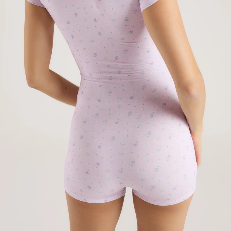 Modal Romper - Lilac Floral