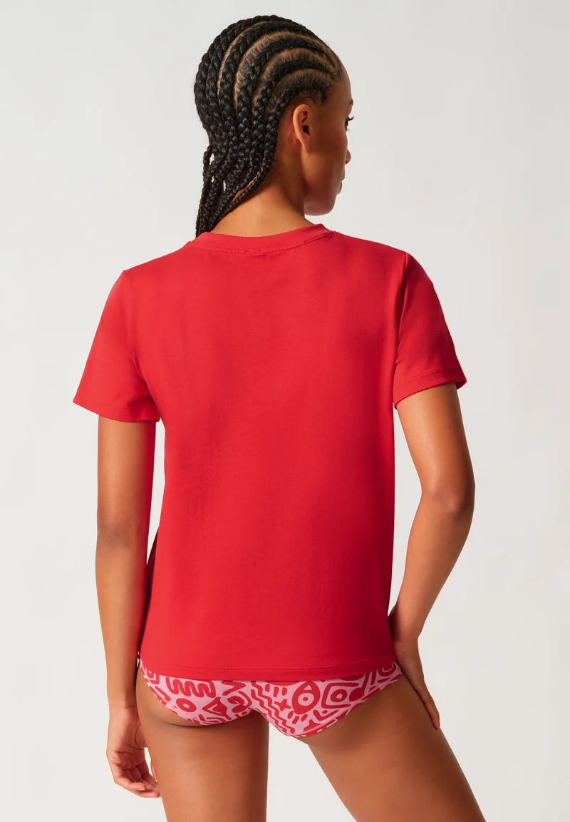 Premium Heavy Tee Shirt short sleeve | kuranyi red 087525-08A163