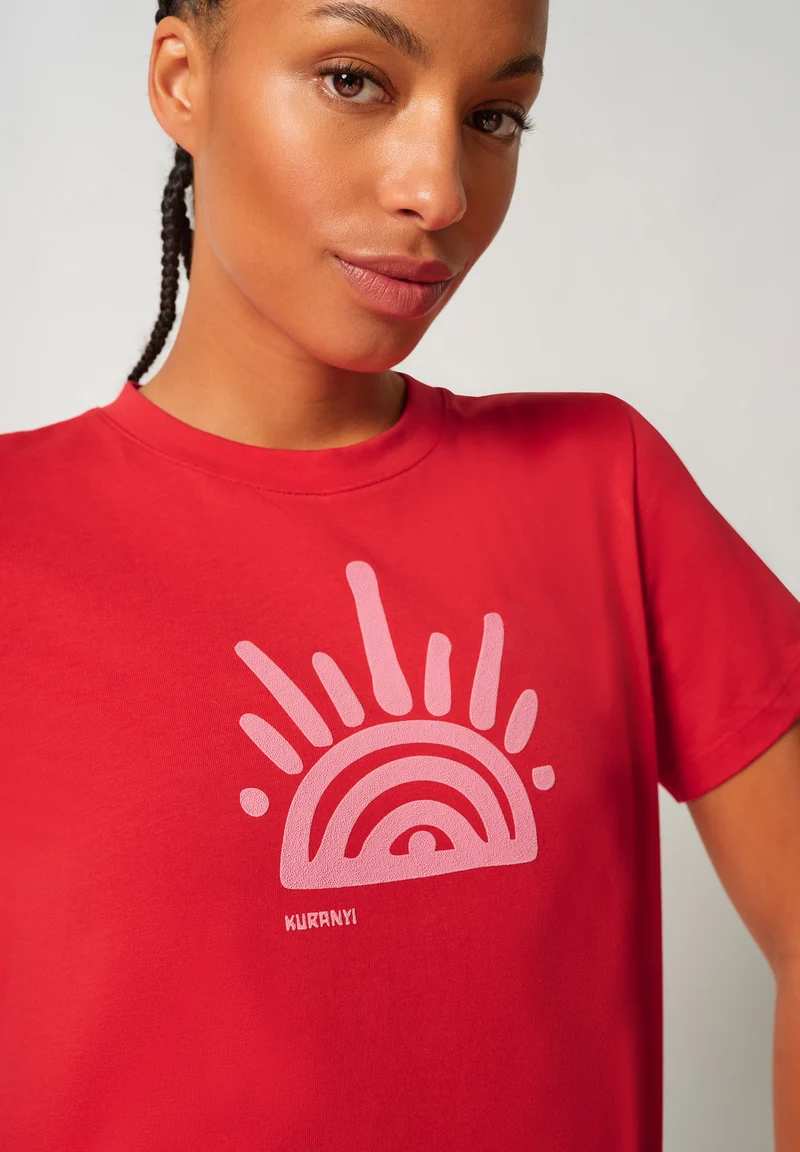 Premium Heavy Tee Shirt short sleeve | kuranyi red 087525-08A163