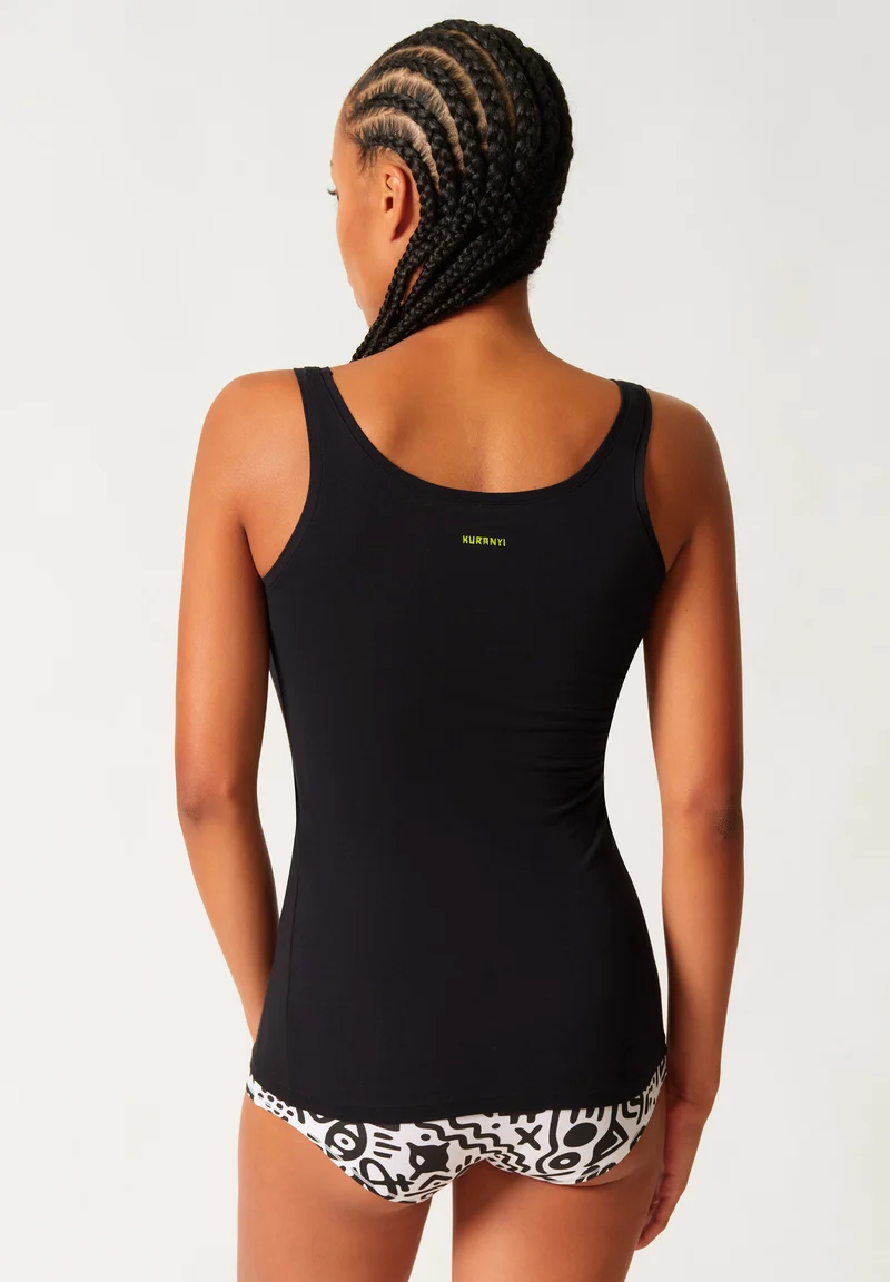 SKINY ADVANTAGE Cotton Stretch Tank top 2 pack | kuranyiblack selection 087098-08A165