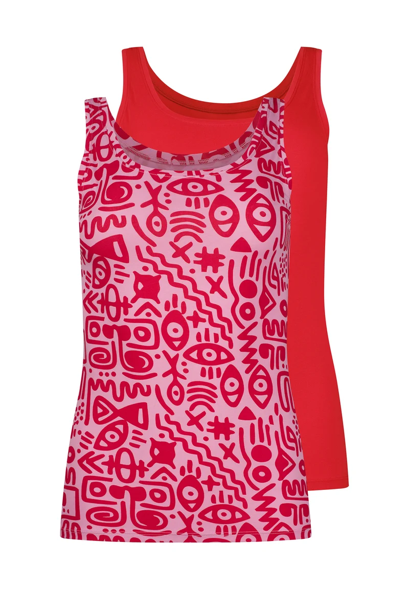 SKINY ADVANTAGE Cotton Stretch Tank top 2 pack | kuranyipink selection 087098-08A164