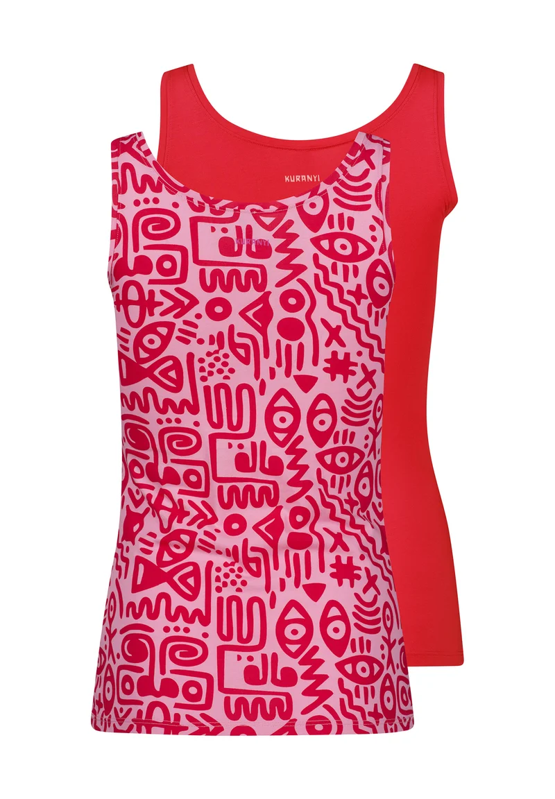SKINY ADVANTAGE Cotton Stretch Tank top 2 pack | kuranyipink selection 087098-08A164