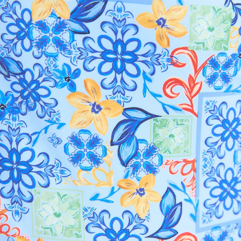 Mosaic Badeanzug - Blau-Druck