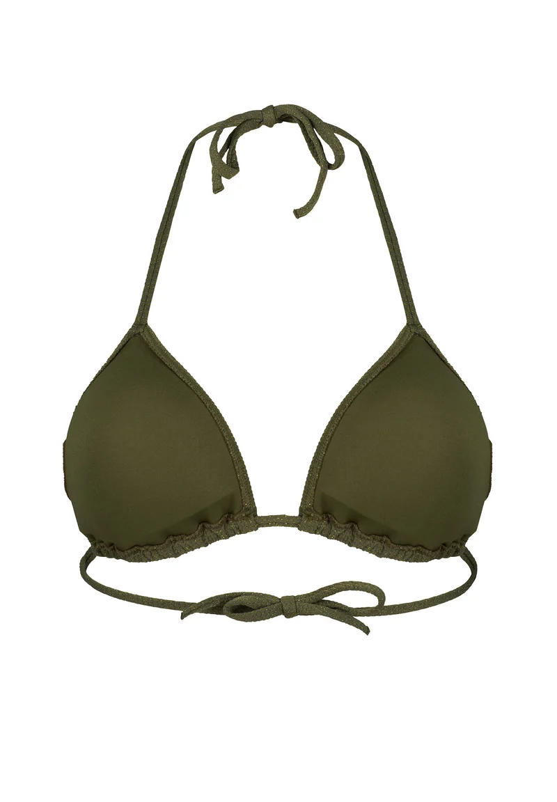 Summer Luxe Triangle bikini top | grapeleaf glitter 087219-08S988