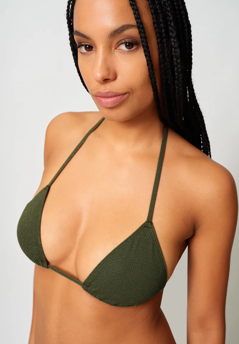 Summer Luxe Triangle bikini top | grapeleaf glitter 087219-08S988