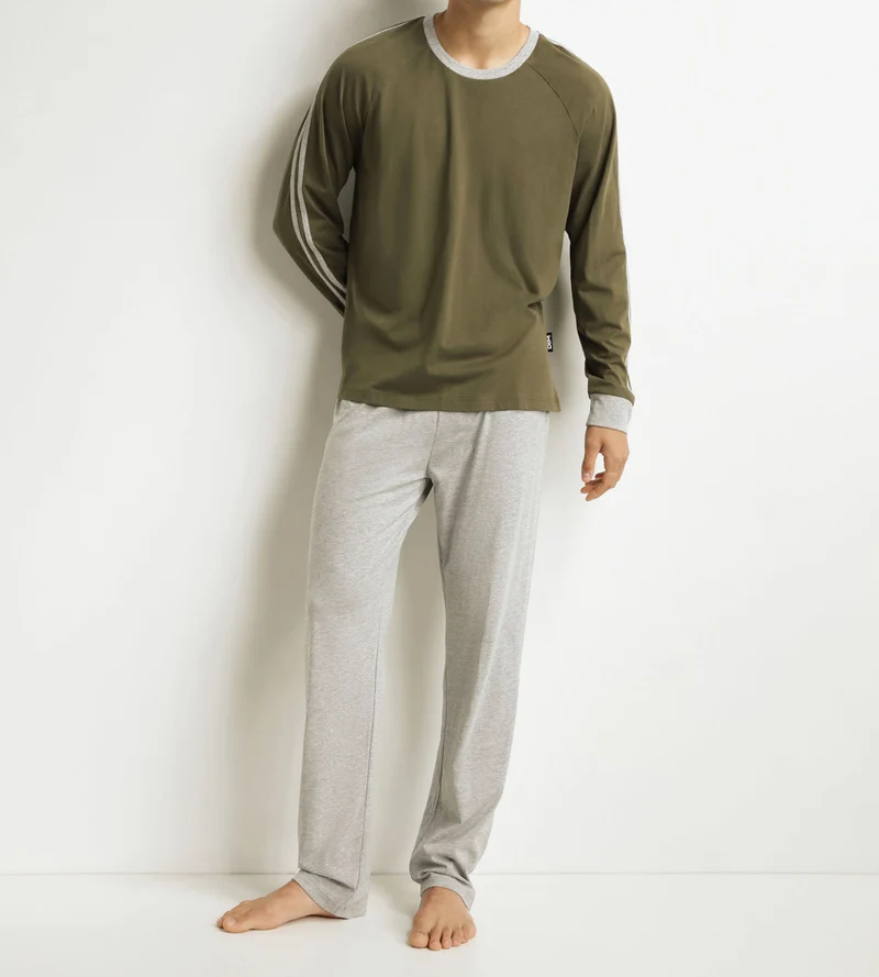 Pyjama-Hosen-Set Mann Militär Dim Jersey