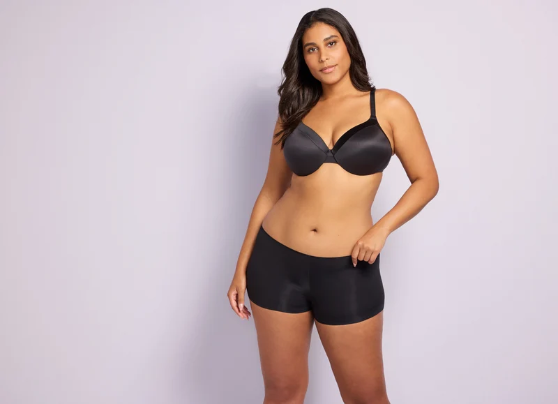Naomi & Nicole Shapewear - Lasergeschnittener Boyshort Schwarz