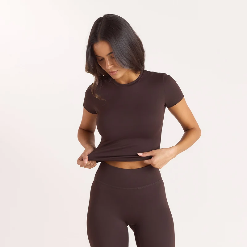 Classic Fitted Top - Coffee Bean