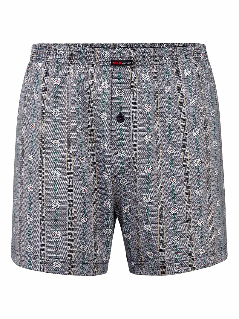 Boxershort mit Öffnung EDELWEISS in hellblau und dunkelblau