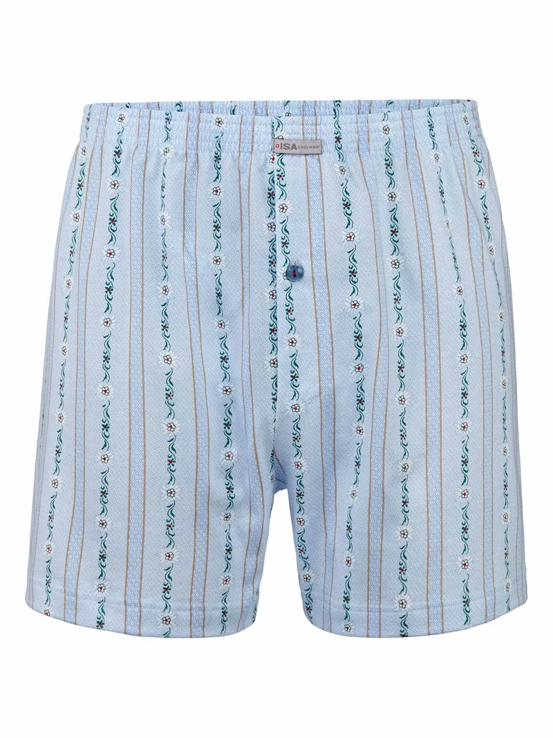 Boxershort mit Öffnung EDELWEISS in hellblau und dunkelblau