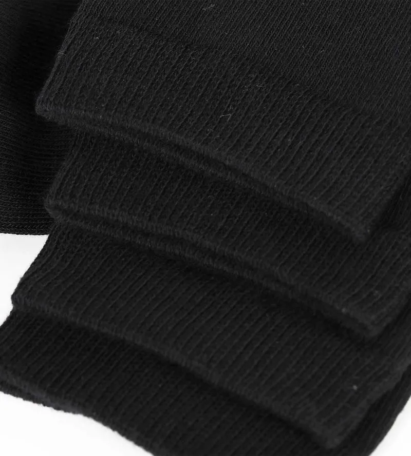 Schwarze warme Socken Kinder Thermo Fleece