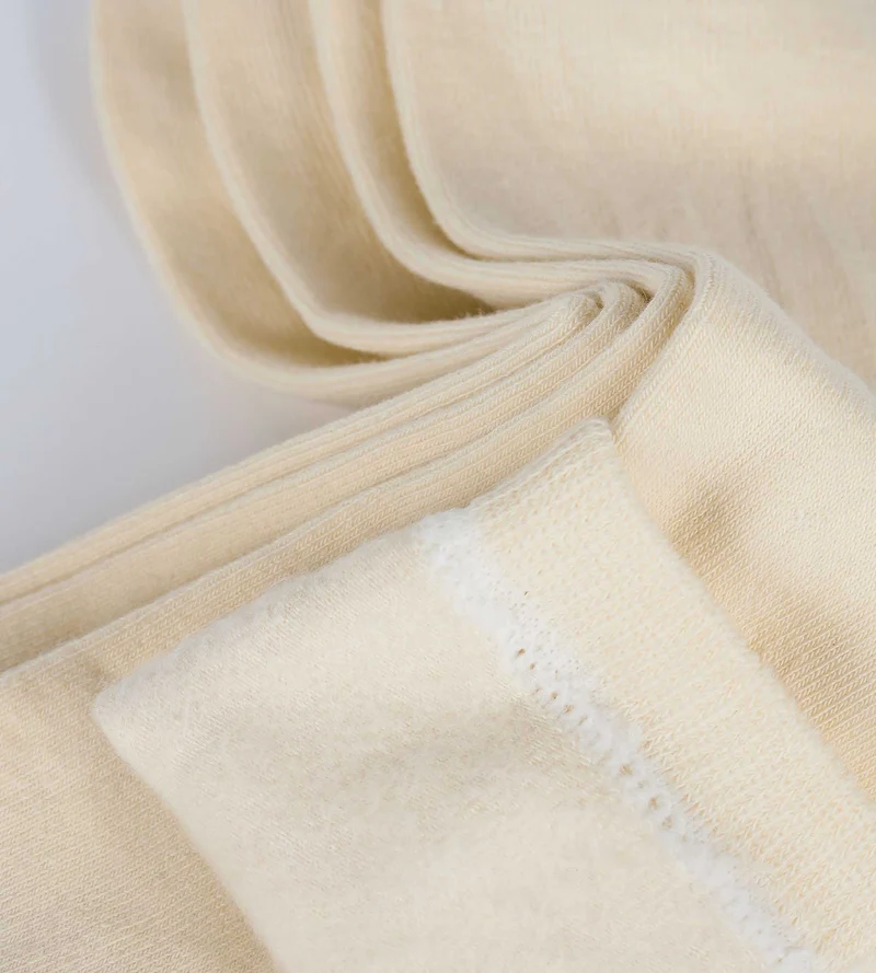 2-Paar-Set Damen-Socken Creme Thermo Fleece