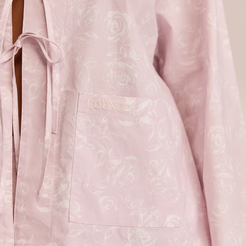Cotton Pyjama Shirt - Lilac