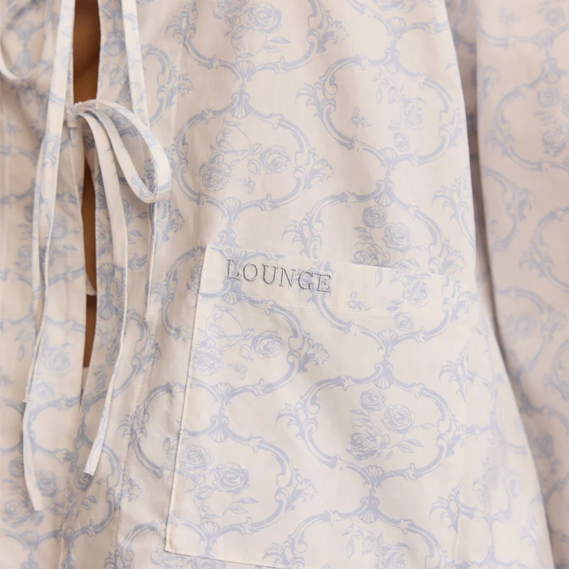 Cotton Pyjama Shirt - Blue