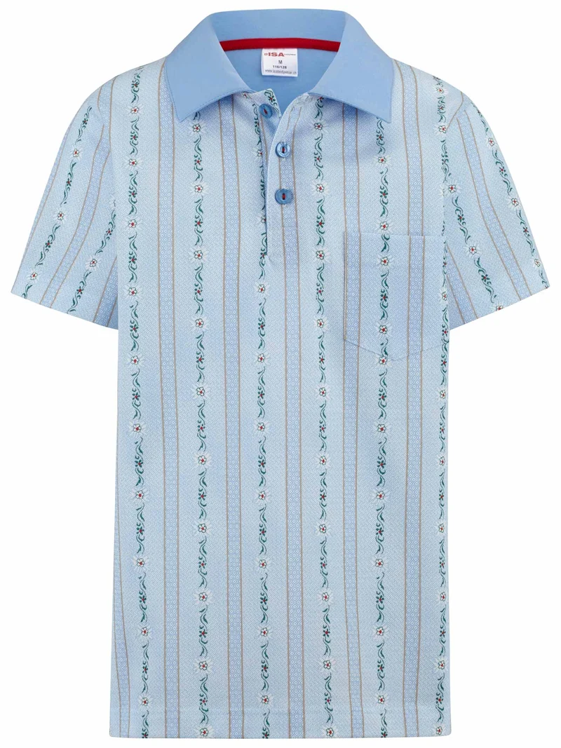 Damen-Poloshirt, kurzarm, EDELWEISS, in hellblau und pink